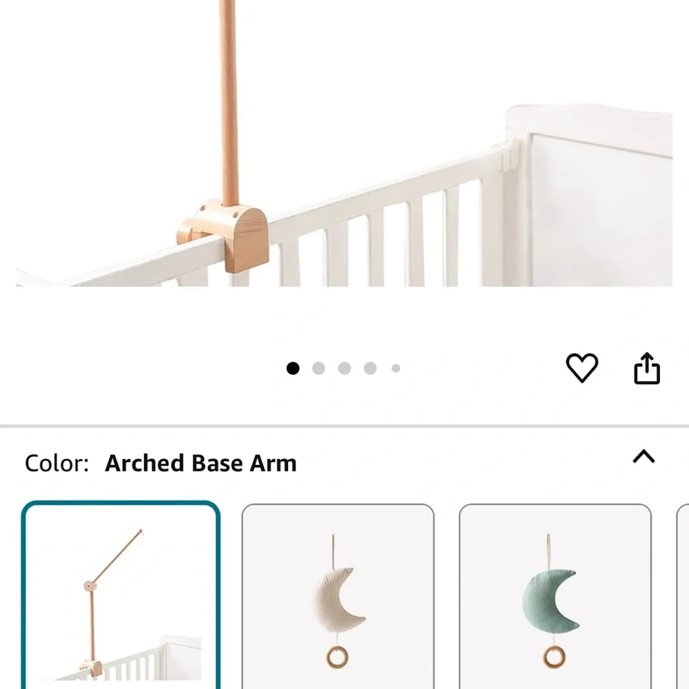 Rainbow macrame crib mobile - Picture 3 of 5